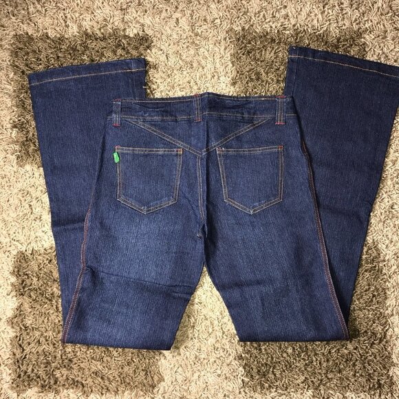 Y2K Size 7/8 Gnger Low Rise Flare Jeans. Runs Small. New With Tags - Picture 4 of 4